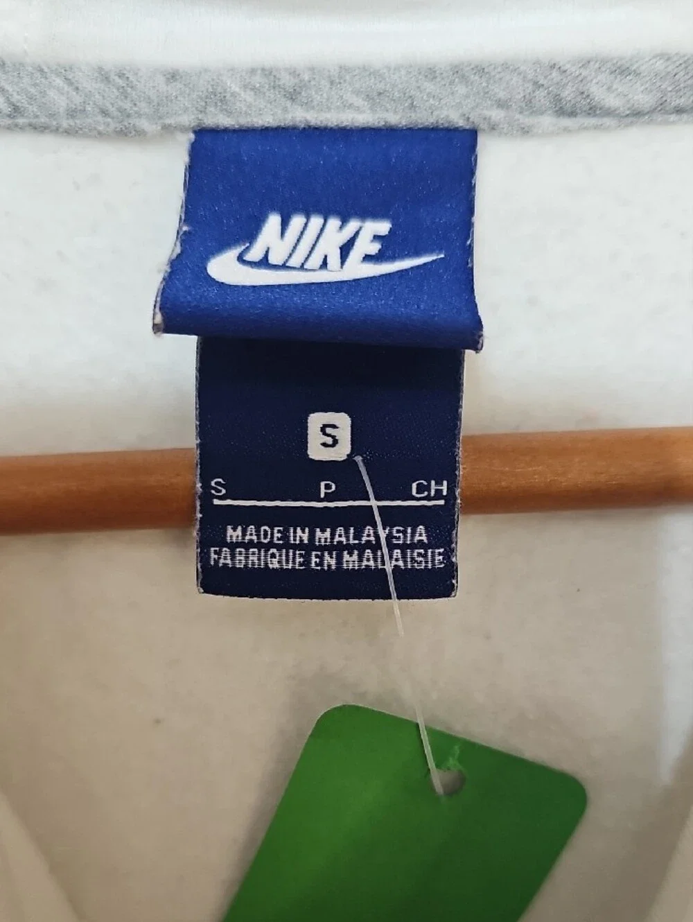 Nike Women’s White Crewneck Hoodie with Silver 'Just Do It.' Logo